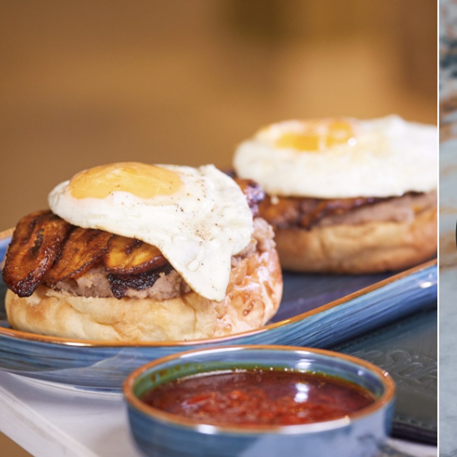 Sliders with egg and plantain at The Sidebar, Lekki